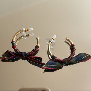 J. Crew plaid earrings NWOT